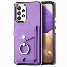 Custodia Silicone Morbida In Pelle Cover SD3 per Samsung Galaxy M32 5G Viola