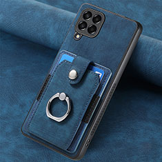 Custodia Silicone Morbida In Pelle Cover SD3 per Samsung Galaxy M33 5G Blu