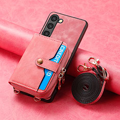 Custodia Silicone Morbida In Pelle Cover SD3 per Samsung Galaxy S22 5G Rosa
