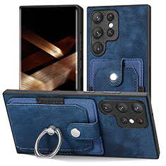 Custodia Silicone Morbida In Pelle Cover SD3 per Samsung Galaxy S24 Ultra 5G Blu