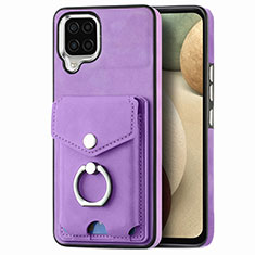 Custodia Silicone Morbida In Pelle Cover SD4 per Samsung Galaxy F12 Viola