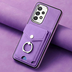 Custodia Silicone Morbida In Pelle Cover SD4 per Samsung Galaxy M32 5G Viola