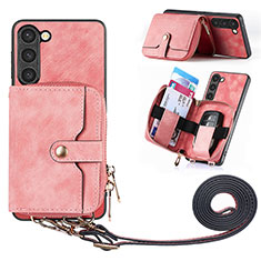 Custodia Silicone Morbida In Pelle Cover SD4 per Samsung Galaxy S22 5G Rosa