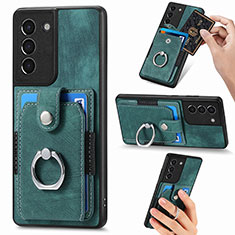 Custodia Silicone Morbida In Pelle Cover SD5 per Samsung Galaxy S21 FE 5G Verde