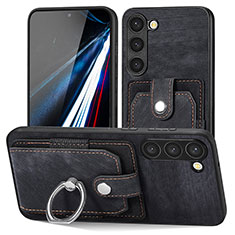 Custodia Silicone Morbida In Pelle Cover SD5 per Samsung Galaxy S22 5G Nero