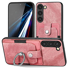 Custodia Silicone Morbida In Pelle Cover SD5 per Samsung Galaxy S22 5G Rosa