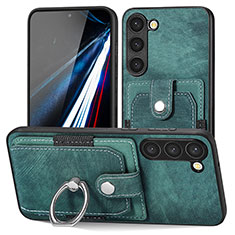 Custodia Silicone Morbida In Pelle Cover SD5 per Samsung Galaxy S22 5G Verde