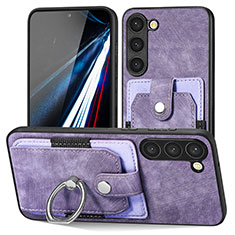 Custodia Silicone Morbida In Pelle Cover SD5 per Samsung Galaxy S22 Plus 5G Lavanda