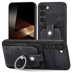 Custodia Silicone Morbida In Pelle Cover SD5 per Samsung Galaxy S24 Plus 5G Nero