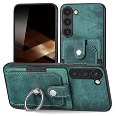 Custodia Silicone Morbida In Pelle Cover SD5 per Samsung Galaxy S24 Plus 5G Verde