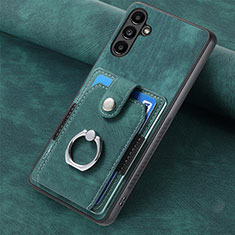 Custodia Silicone Morbida In Pelle Cover SD6 per Samsung Galaxy A34 5G Verde