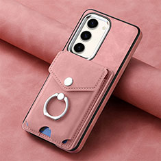 Custodia Silicone Morbida In Pelle Cover SD6 per Samsung Galaxy S23 Plus 5G Rosa