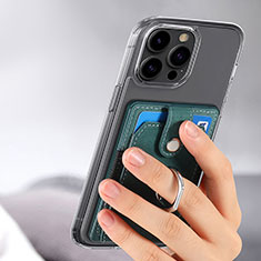 Custodia Silicone Morbida In Pelle Cover SD7 per Apple iPhone 15 Pro Verde