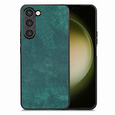 Custodia Silicone Morbida In Pelle Cover SD8 per Samsung Galaxy S22 5G Verde