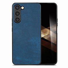 Custodia Silicone Morbida In Pelle Cover SD8 per Samsung Galaxy S24 5G Blu