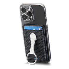 Custodia Silicone Morbida In Pelle Cover SD9 per Apple iPhone 14 Pro Max Nero
