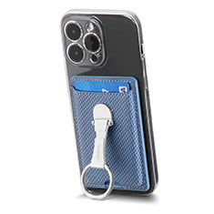 Custodia Silicone Morbida In Pelle Cover SD9 per Apple iPhone 15 Pro Blu