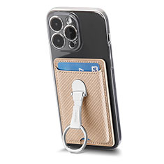 Custodia Silicone Morbida In Pelle Cover SD9 per Apple iPhone 15 Pro Oro