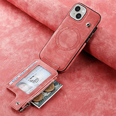 Custodia Silicone Morbida In Pelle Cover SD9 per Apple iPhone 15 Rosa
