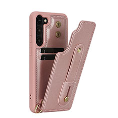 Custodia Silicone Morbida In Pelle Cover SY1 per Samsung Galaxy S23 5G Oro Rosa