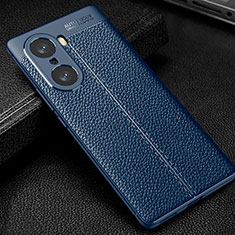 Custodia Silicone Morbida In Pelle Cover WL1 per Huawei Honor 60 5G Blu