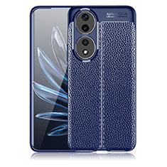Custodia Silicone Morbida In Pelle Cover WL1 per Huawei Honor 90 5G Blu