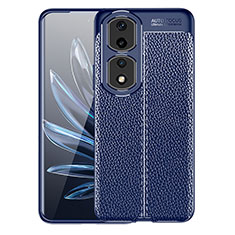 Custodia Silicone Morbida In Pelle Cover WL1 per Huawei Honor 90 Pro 5G Blu
