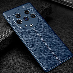 Custodia Silicone Morbida In Pelle Cover WL1 per Huawei Honor Magic3 Pro+ Plus 5G Blu