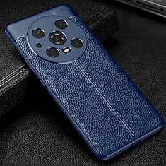 Custodia Silicone Morbida In Pelle Cover WL1 per Huawei Honor Magic4 Pro 5G Blu