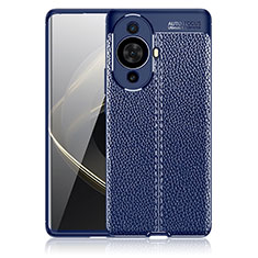 Custodia Silicone Morbida In Pelle Cover WL1 per Huawei Nova 11 Blu