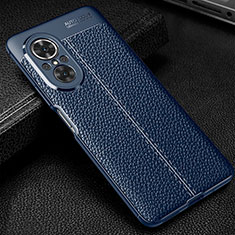 Custodia Silicone Morbida In Pelle Cover WL1 per Huawei Nova 9 SE Blu