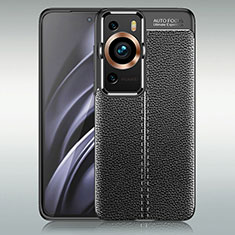 Custodia Silicone Morbida In Pelle Cover WL1 per Huawei P60 Pro Nero