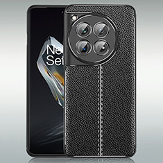 Custodia Silicone Morbida In Pelle Cover WL1 per OnePlus 12 5G Nero