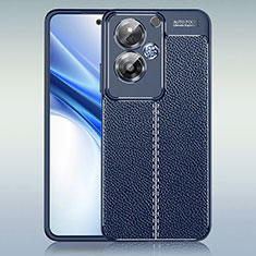 Custodia Silicone Morbida In Pelle Cover WL1 per Oppo A79 5G Blu