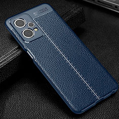 Custodia Silicone Morbida In Pelle Cover WL1 per Realme 9 Pro 5G Blu