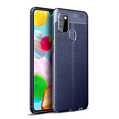 Custodia Silicone Morbida In Pelle Cover WL1 per Samsung Galaxy A21s Blu