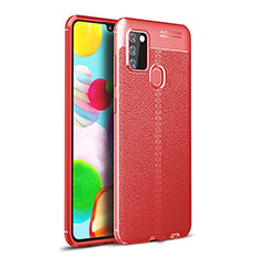 Custodia Silicone Morbida In Pelle Cover WL1 per Samsung Galaxy A21s Rosso