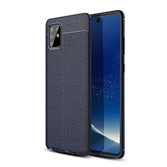 Custodia Silicone Morbida In Pelle Cover WL1 per Samsung Galaxy Note 10 Lite Blu
