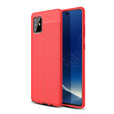 Custodia Silicone Morbida In Pelle Cover WL1 per Samsung Galaxy Note 10 Lite Rosso