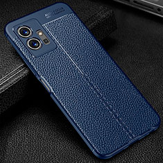 Custodia Silicone Morbida In Pelle Cover WL1 per Vivo iQOO Z6 5G Blu