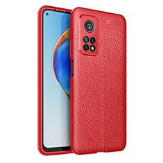 Custodia Silicone Morbida In Pelle Cover WL1 per Xiaomi Mi 10T 5G Rosso