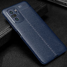 Custodia Silicone Morbida In Pelle Cover WL1 per Xiaomi Mi 11i 5G Blu