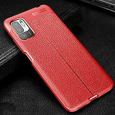 Custodia Silicone Morbida In Pelle Cover WL1 per Xiaomi POCO M3 Pro 5G Rosso