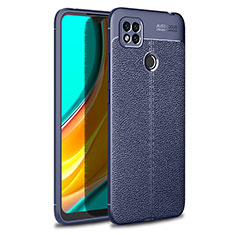 Custodia Silicone Morbida In Pelle Cover WL1 per Xiaomi Redmi 9 India Blu