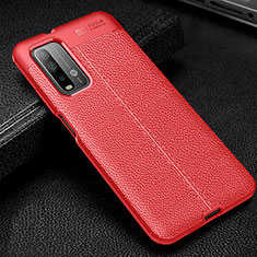 Custodia Silicone Morbida In Pelle Cover WL1 per Xiaomi Redmi 9 Power Rosso