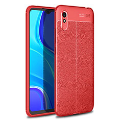 Custodia Silicone Morbida In Pelle Cover WL1 per Xiaomi Redmi 9A Rosso