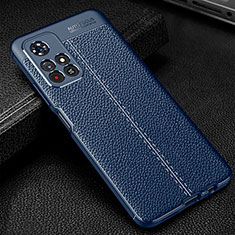 Custodia Silicone Morbida In Pelle Cover WL1 per Xiaomi Redmi Note 11T 5G Blu