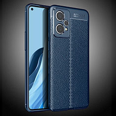 Custodia Silicone Morbida In Pelle Cover WL2 per Realme 9 Pro+ Plus 5G Blu