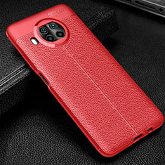 Custodia Silicone Morbida In Pelle Cover WL2 per Xiaomi Mi 10i 5G Rosso