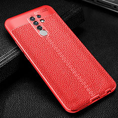 Custodia Silicone Morbida In Pelle Cover WL2 per Xiaomi Redmi 9 Rosso